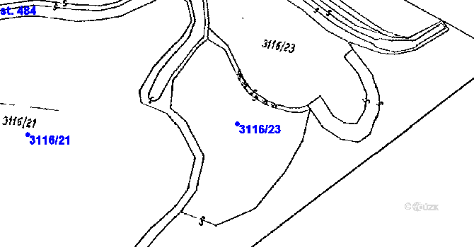 Parcela st. 3116/23 v KÚ Nikolčice, Katastrální mapa
