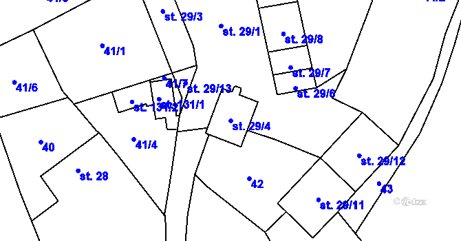 Parcela st. 29/4 v KÚ Níkovice, Katastrální mapa