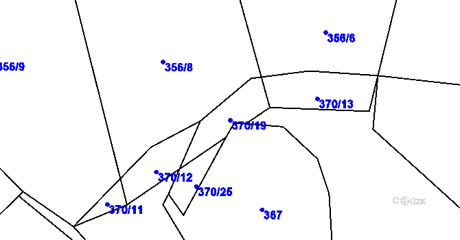 Parcela st. 370/19 v KÚ Níkovice, Katastrální mapa