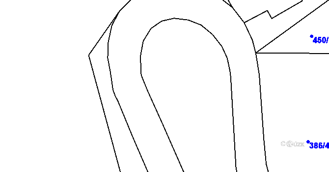 Parcela st. 450/4 v KÚ Niměřice, Katastrální mapa