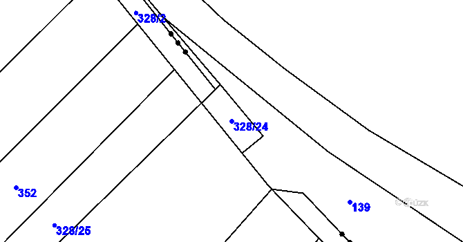 Parcela st. 328/24 v KÚ Niměřice, Katastrální mapa