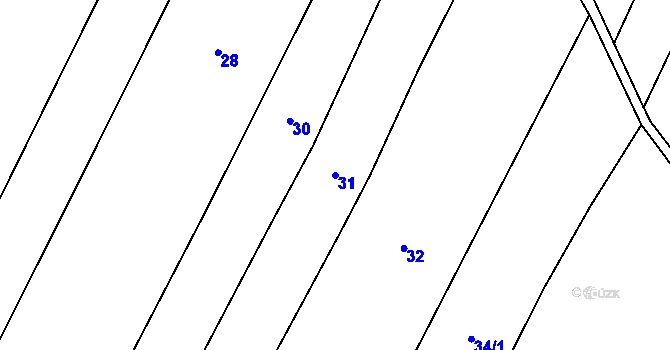 Parcela st. 31 v KÚ Nimpšov, Katastrální mapa