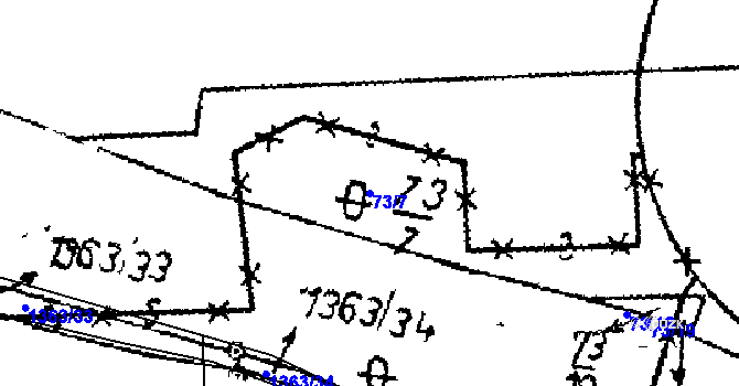 Parcela st. 73/7 v KÚ Nišovice, Katastrální mapa