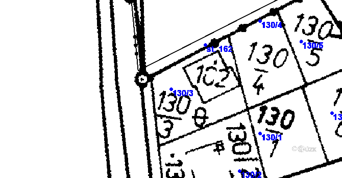Parcela st. 130/3 v KÚ Nišovice, Katastrální mapa