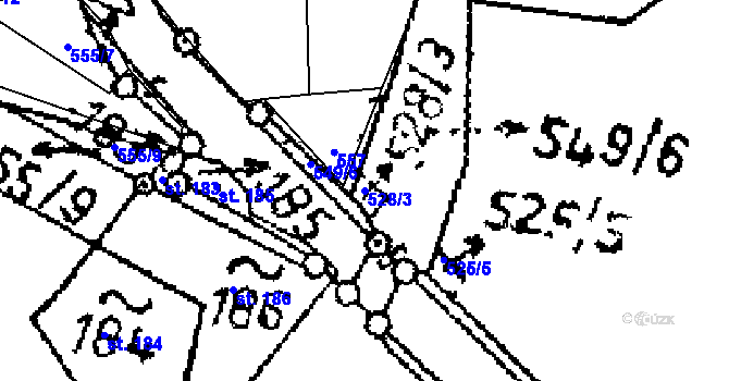 Parcela st. 528/3 v KÚ Nišovice, Katastrální mapa