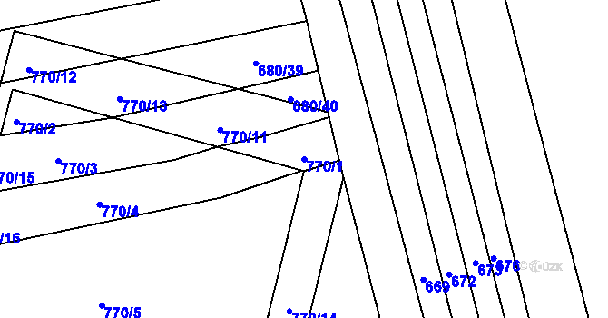 Parcela st. 770/1 v KÚ Nítkovice, Katastrální mapa