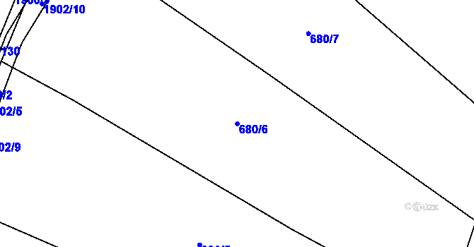 Parcela st. 680/6 v KÚ Nítkovice, Katastrální mapa