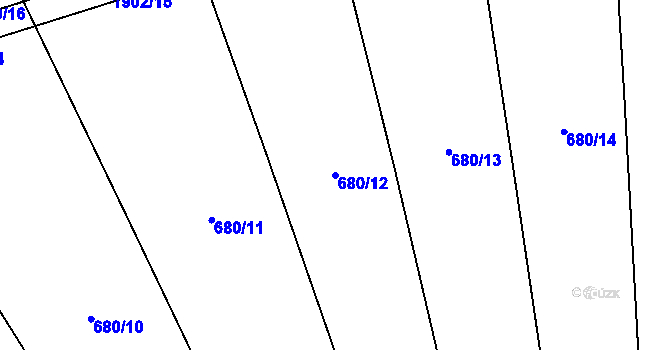 Parcela st. 680/12 v KÚ Nítkovice, Katastrální mapa