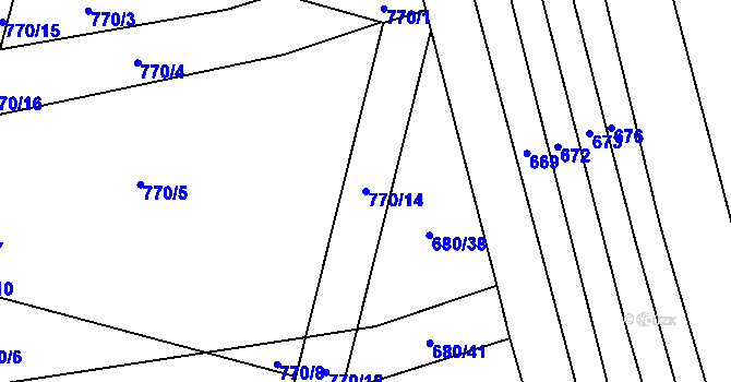 Parcela st. 770/14 v KÚ Nítkovice, Katastrální mapa