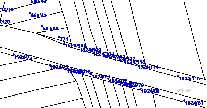 Parcela st. 1924/111 v KÚ Nítkovice, Katastrální mapa