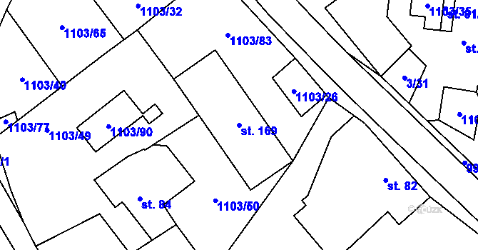 Parcela st. 169 v KÚ Niva, Katastrální mapa
