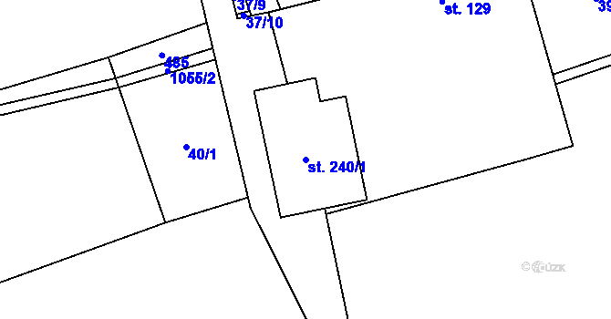 Parcela st. 240/1 v KÚ Niva, Katastrální mapa