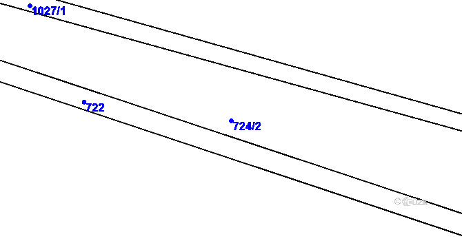 Parcela st. 724/2 v KÚ Niva, Katastrální mapa