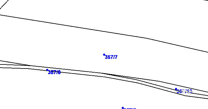 Parcela st. 357/7 v KÚ Niva, Katastrální mapa