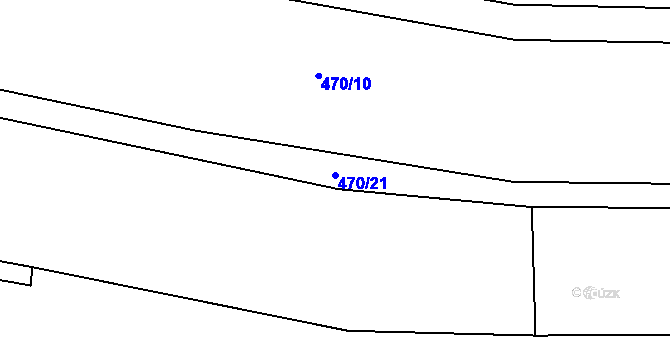 Parcela st. 470/21 v KÚ Niva, Katastrální mapa