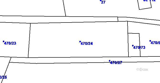 Parcela st. 470/24 v KÚ Niva, Katastrální mapa
