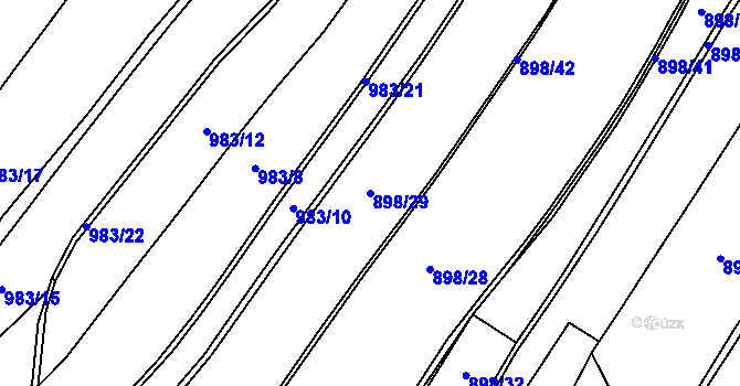 Parcela st. 898/29 v KÚ Niva, Katastrální mapa