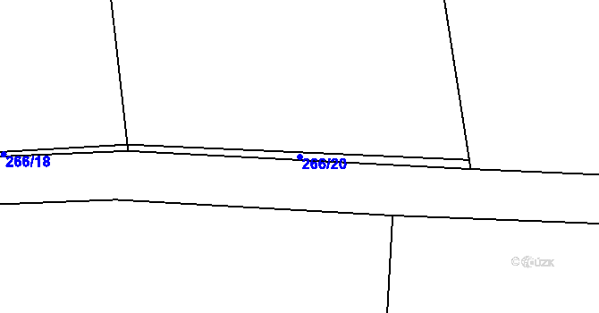 Parcela st. 266/20 v KÚ Niva, Katastrální mapa