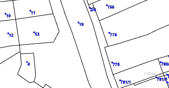 Parcela st. 16 v KÚ Nivnice, Katastrální mapa