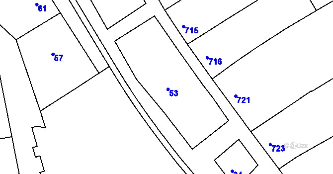 Parcela st. 55 v KÚ Nivnice, Katastrální mapa