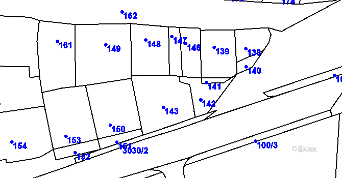 Parcela st. 145 v KÚ Nivnice, Katastrální mapa