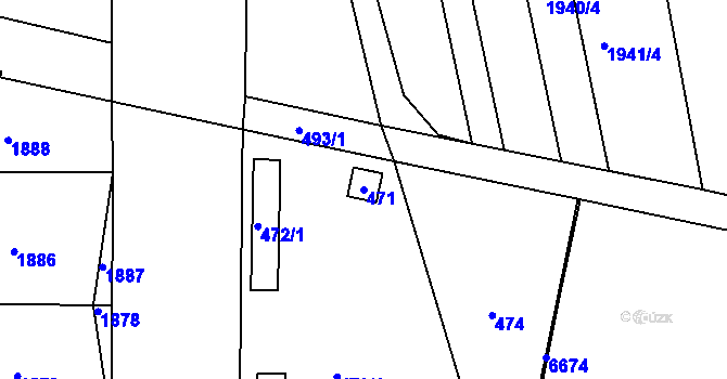 Parcela st. 471 v KÚ Nivnice, Katastrální mapa
