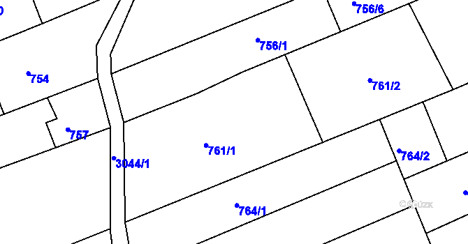 Parcela st. 760 v KÚ Nivnice, Katastrální mapa