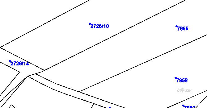 Parcela st. 2726/11 v KÚ Nivnice, Katastrální mapa