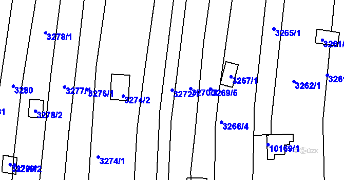 Parcela st. 3272/1 v KÚ Nivnice, Katastrální mapa