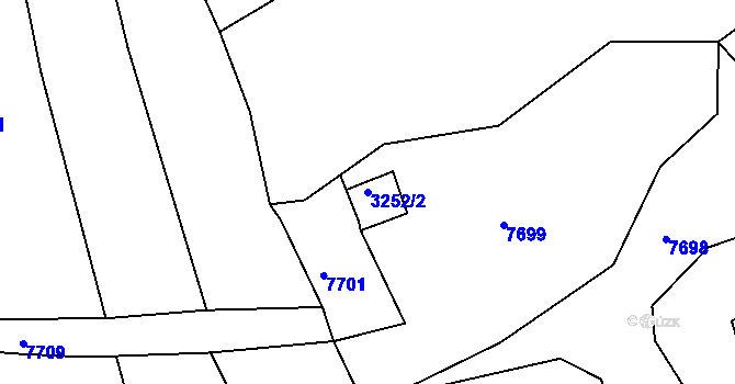 Parcela st. 3252/2 v KÚ Nivnice, Katastrální mapa