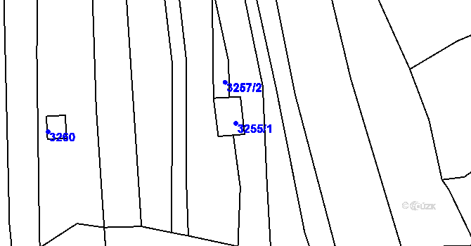 Parcela st. 3255/1 v KÚ Nivnice, Katastrální mapa