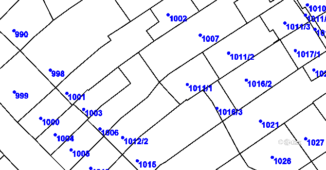 Parcela st. 1012/3 v KÚ Nivnice, Katastrální mapa