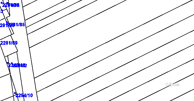 Parcela st. 2296/17 v KÚ Nivnice, Katastrální mapa
