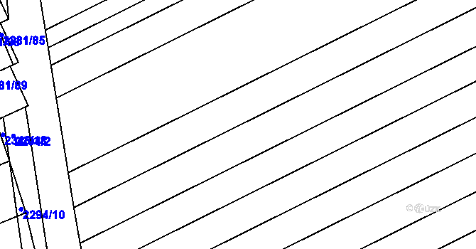 Parcela st. 2296/18 v KÚ Nivnice, Katastrální mapa