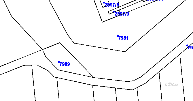 Parcela st. 2897/23 v KÚ Nivnice, Katastrální mapa