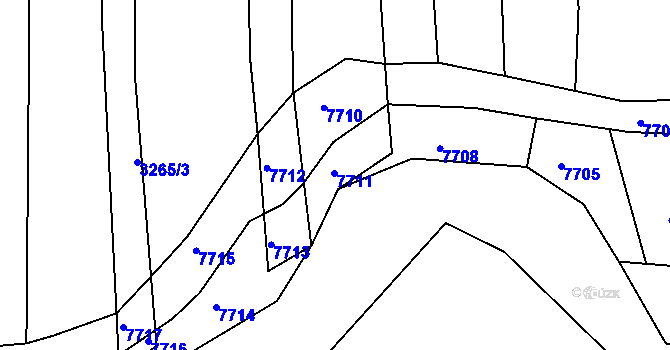 Parcela st. 3045/65 v KÚ Nivnice, Katastrální mapa