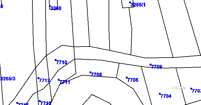 Parcela st. 3045/67 v KÚ Nivnice, Katastrální mapa