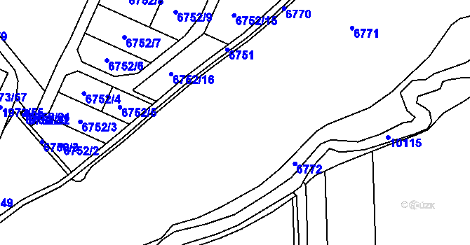Parcela st. 3116/11 v KÚ Nivnice, Katastrální mapa