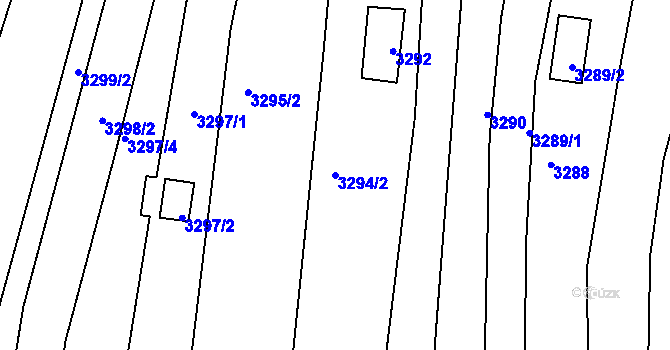Parcela st. 3294/2 v KÚ Nivnice, Katastrální mapa