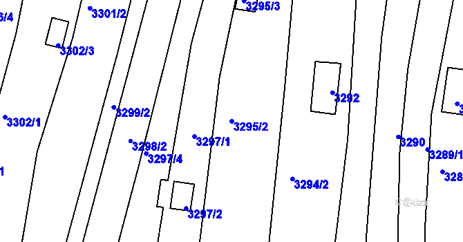 Parcela st. 3295/2 v KÚ Nivnice, Katastrální mapa