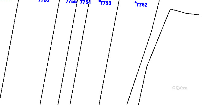 Parcela st. 3333/135 v KÚ Nivnice, Katastrální mapa