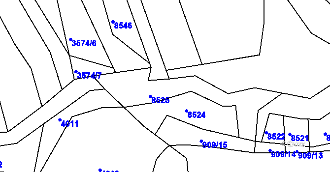 Parcela st. 3491/6 v KÚ Nivnice, Katastrální mapa