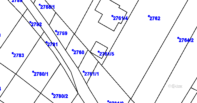 Parcela st. 2761/5 v KÚ Nivnice, Katastrální mapa