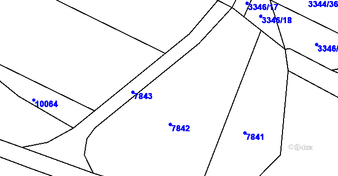 Parcela st. 3346/15 v KÚ Nivnice, Katastrální mapa