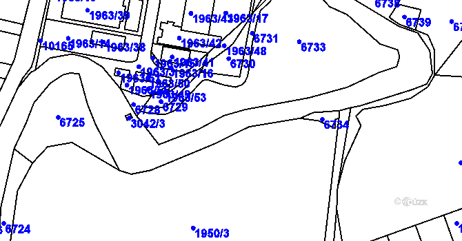 Parcela st. 3042/31 v KÚ Nivnice, Katastrální mapa