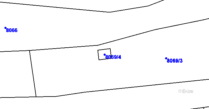 Parcela st. 8069/4 v KÚ Nivnice, Katastrální mapa