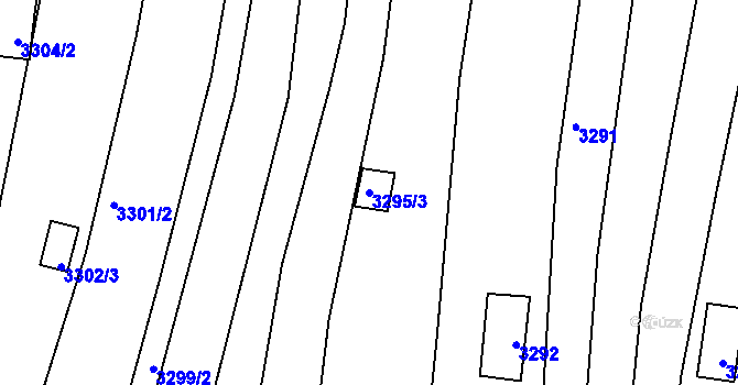 Parcela st. 3295/3 v KÚ Nivnice, Katastrální mapa
