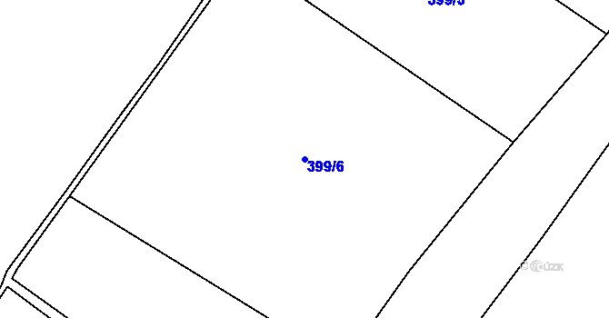 Parcela st. 399/6 v KÚ Nížkov, Katastrální mapa