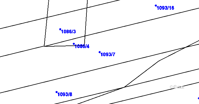 Parcela st. 1093/7 v KÚ Heršpice, Katastrální mapa