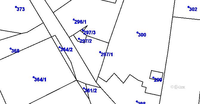 Parcela st. 297/1 v KÚ Heršpice, Katastrální mapa